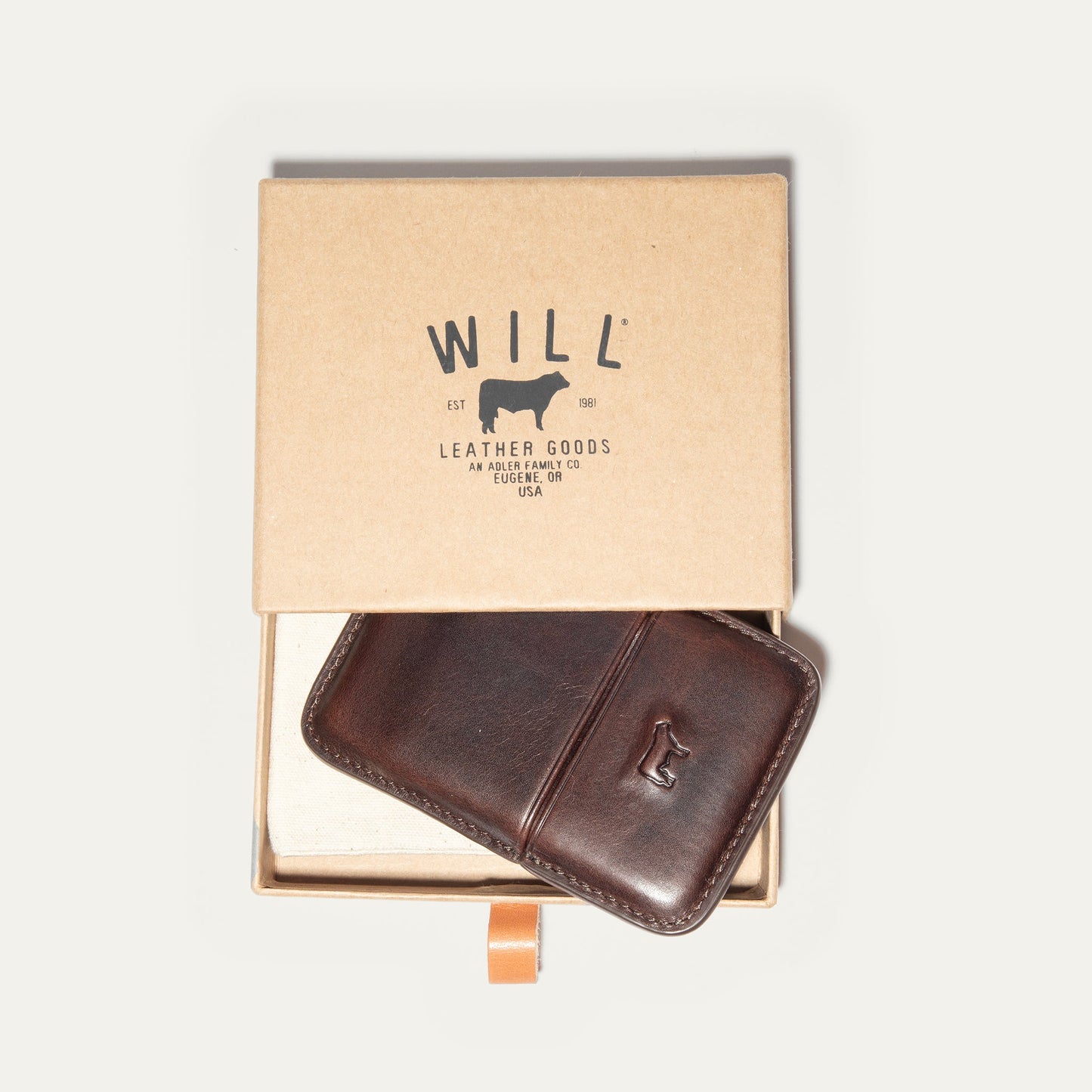 Minimalist Full Grain Douglas Leather Card Case