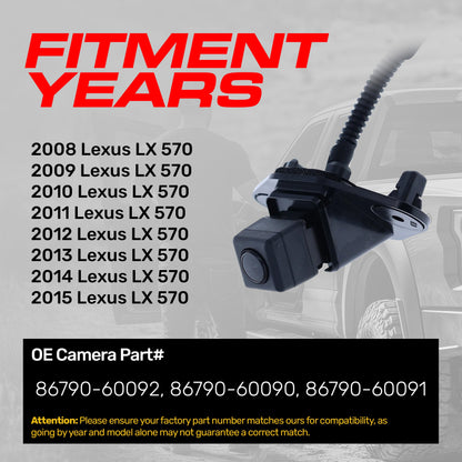 Master Tailgaters Lexus LX 570 OEM backup camera for 2008-2015, OE 86790-60092/60090/60091 on Tampa Home & Garden Store
