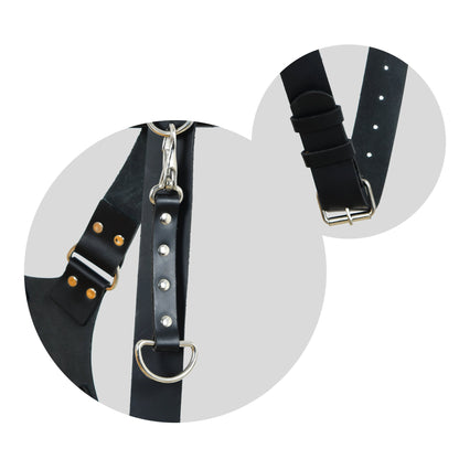 Dual Leather Camera Strap Harness- Black - Tampa Home & Garden Store