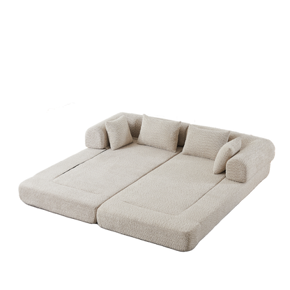 Soft Chenille and Convertible Sleeper Sofa Set