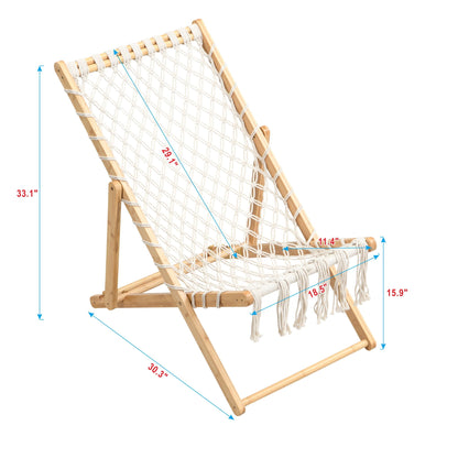 Bamboo weaving chair with handwoven rope seat, natural finish for outdoor patio on Tampa Home & Garden Store