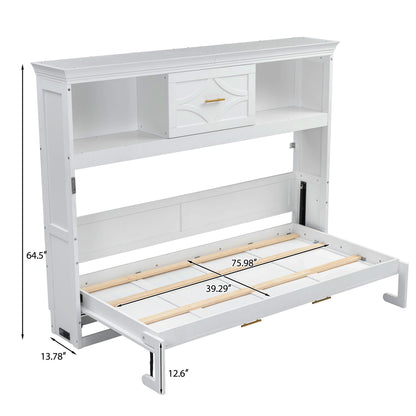 Twin Murphy Bed and Drawer with Charging Station