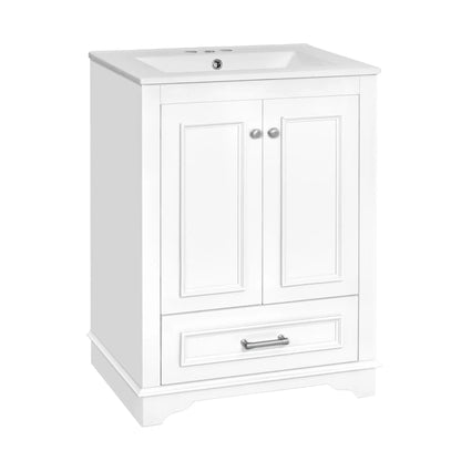 Bathroom Vanity With Ceramic Sink and Cabinet