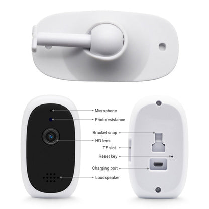 Security network camera, white body with HD lens, TF slot, mic and speaker by My Store on Tampa Home & Garden Store