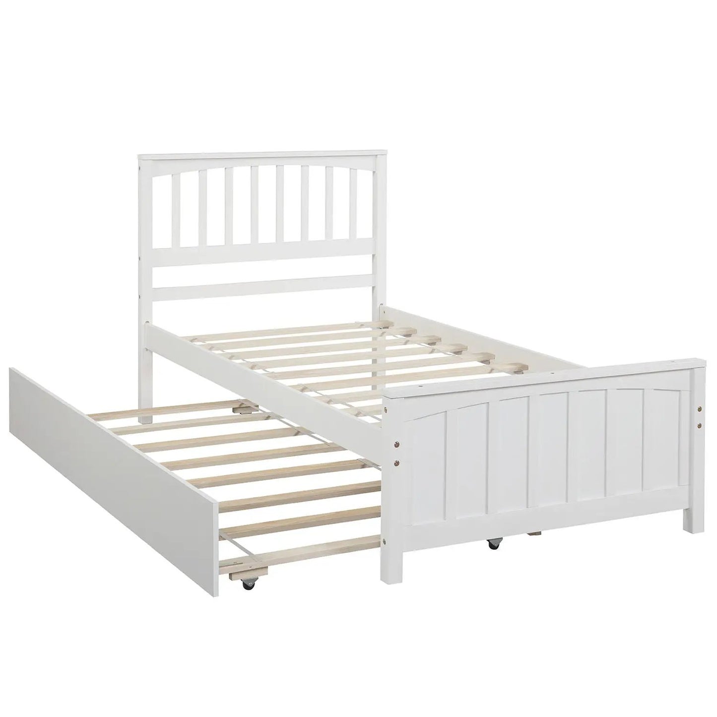Wood Platform Bed with Headboard and Footboard
