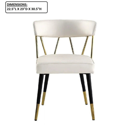 Glam Dining Chairs Set of Two Modern Luxury