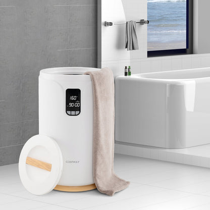 20L white hot towel warmer bucket with digital control display and towel DirectDeals on Tampa Home & Garden Store