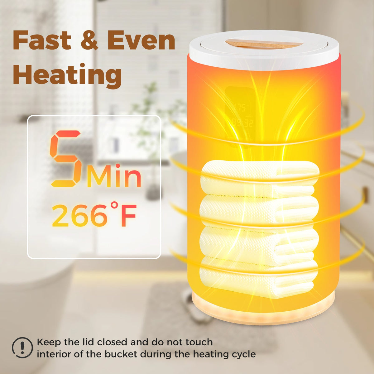 20L Hot Towel Warmer Bucket, white, DirectDeals sauna bucket with 30/60/90 min heating on Tampa Home & Garden Store