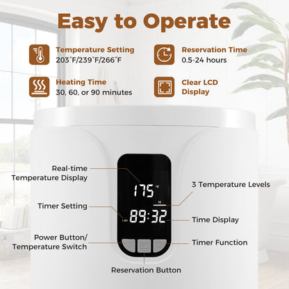 DirectDeals 20L hot towel warmer bucket in white with display and 30/60/90 min heating on Tampa Home & Garden Store
