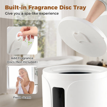 20L towel warmer bucket by DirectDeals, white with fragrance disc tray, 30/60/90 heating on Tampa Home & Garden Store