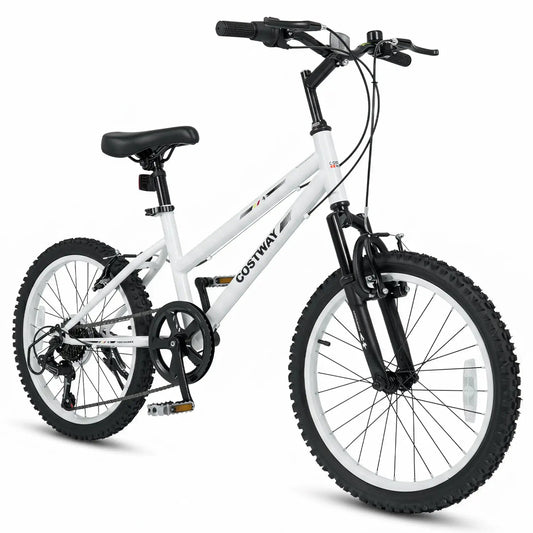 20 inch kids mountain bike with adjustable seat, white frame and tires on Tampa Home & Garden Store