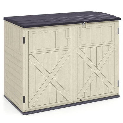 20 Cu Ft Horizontal Resin Storage Shed With Shelf