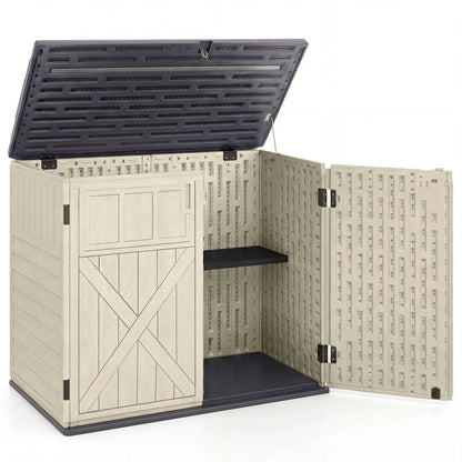 20 Cu Ft Horizontal Resin Storage Shed With Shelf