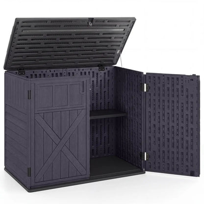 20 Cu Ft Horizontal Resin Storage Shed With Shelf