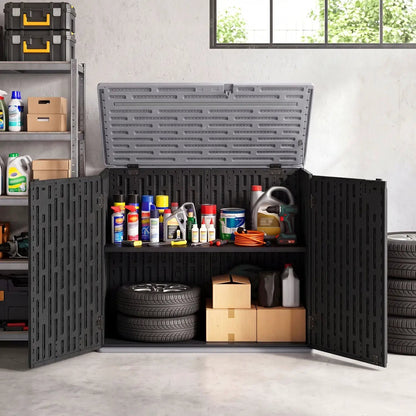 20 Cu Ft Horizontal Resin Storage Shed With Shelf