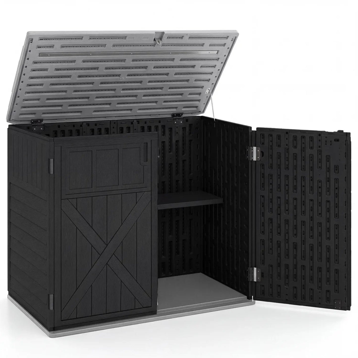 20 Cu Ft Horizontal Resin Storage Shed With Shelf
