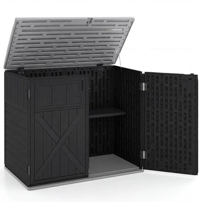 20 Cu Ft Horizontal Resin Storage Shed With Shelf