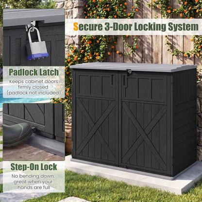 20 Cu Ft Horizontal Resin Storage Shed With Shelf