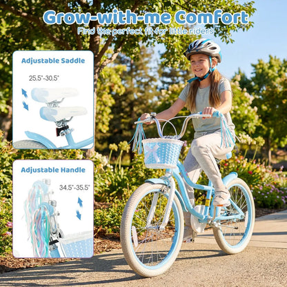 Kids Mermaid Bike 12 to 20 Training Wheels Basket
