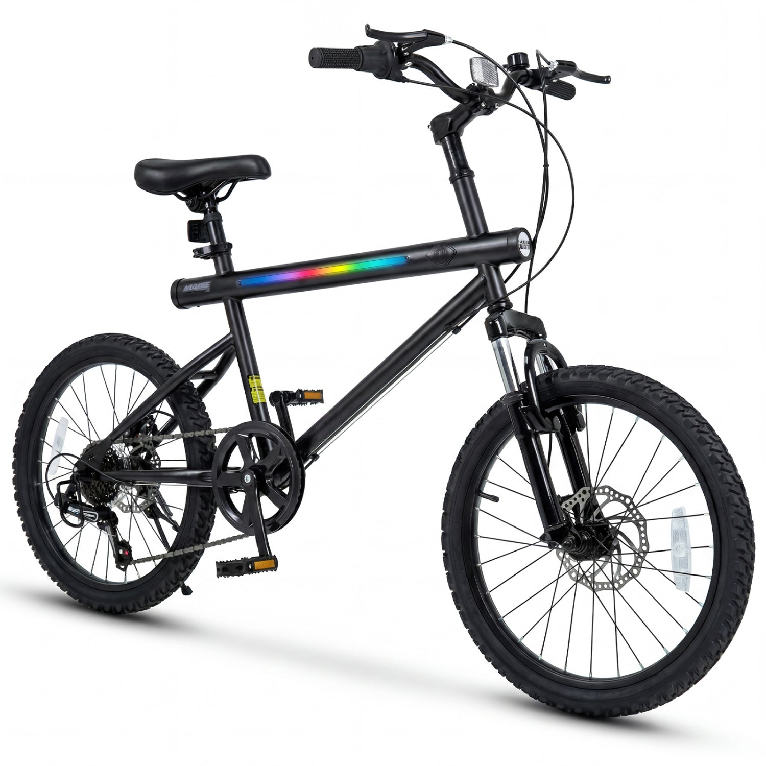 GemGear 20in black commuter bike with LED stripe, 6-speed Shimano twist shifter on Tampa Home & Garden Store