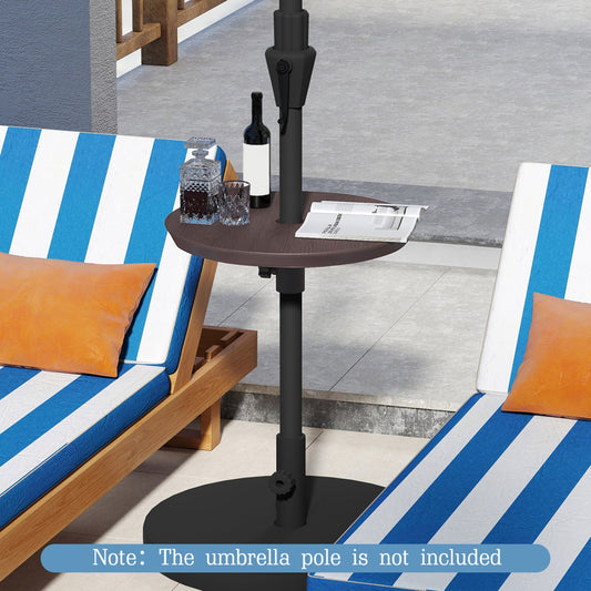 20 Inch Outdoor Adjustable Umbrella Table for 2 Sizes Patio Umbrella Pole - Tampa Home & Garden Store