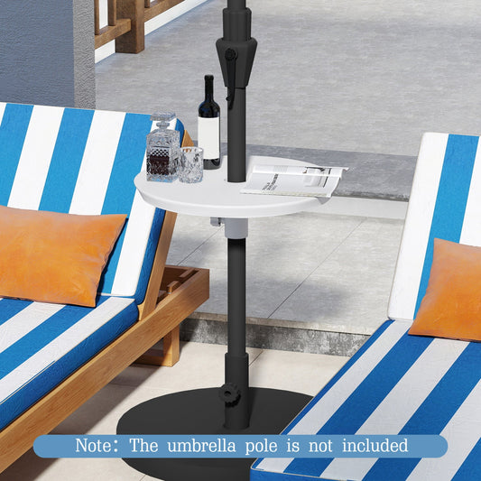 20 Inch Outdoor Adjustable Umbrella Table for 2 Sizes Patio Umbrella Pole - Tampa Home & Garden Store