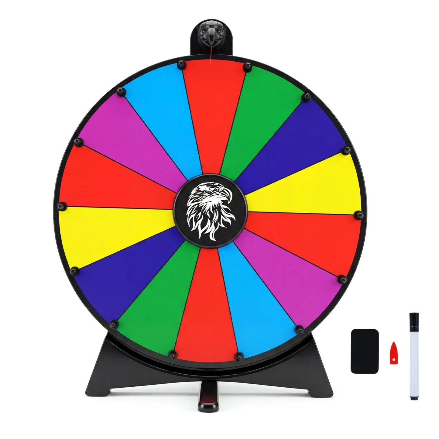 Spin Wheel with 14 Slots and Blackboard Marker
