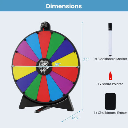 Spin Wheel with 14 Slots and Blackboard Marker