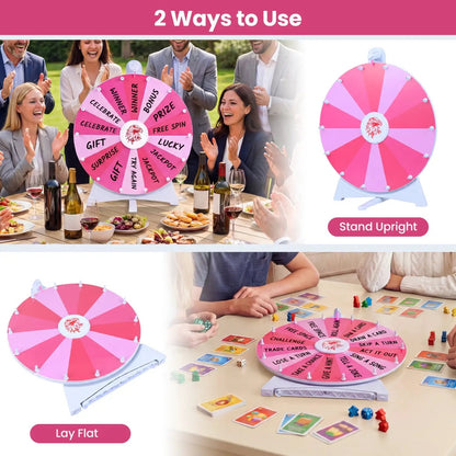 Spin Wheel with 14 Slots and Blackboard Marker