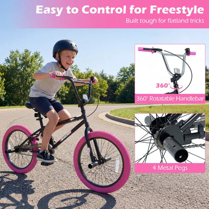 20 Inch Trick Bike with 360 Steering for Kids