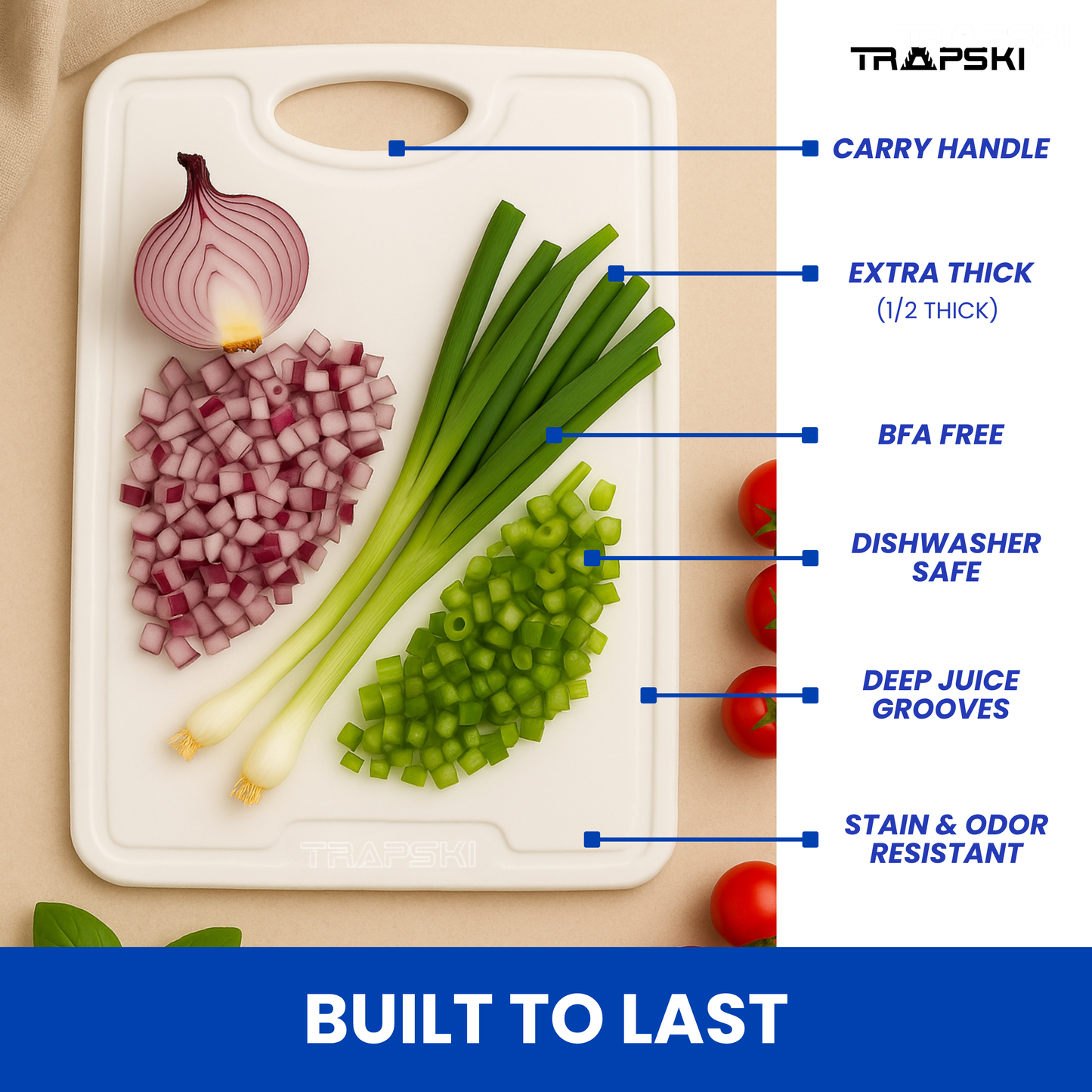 Food Grade Hdpe Cutting Board and Juice Grooves