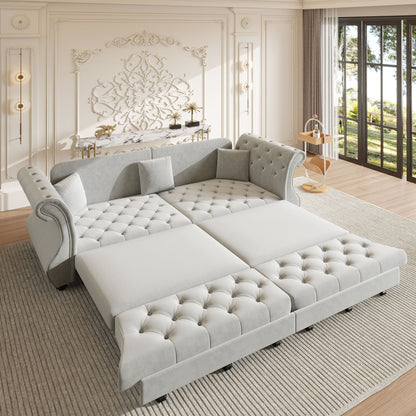 Oversized Chesterfield Sofa and a Pull Out Bed