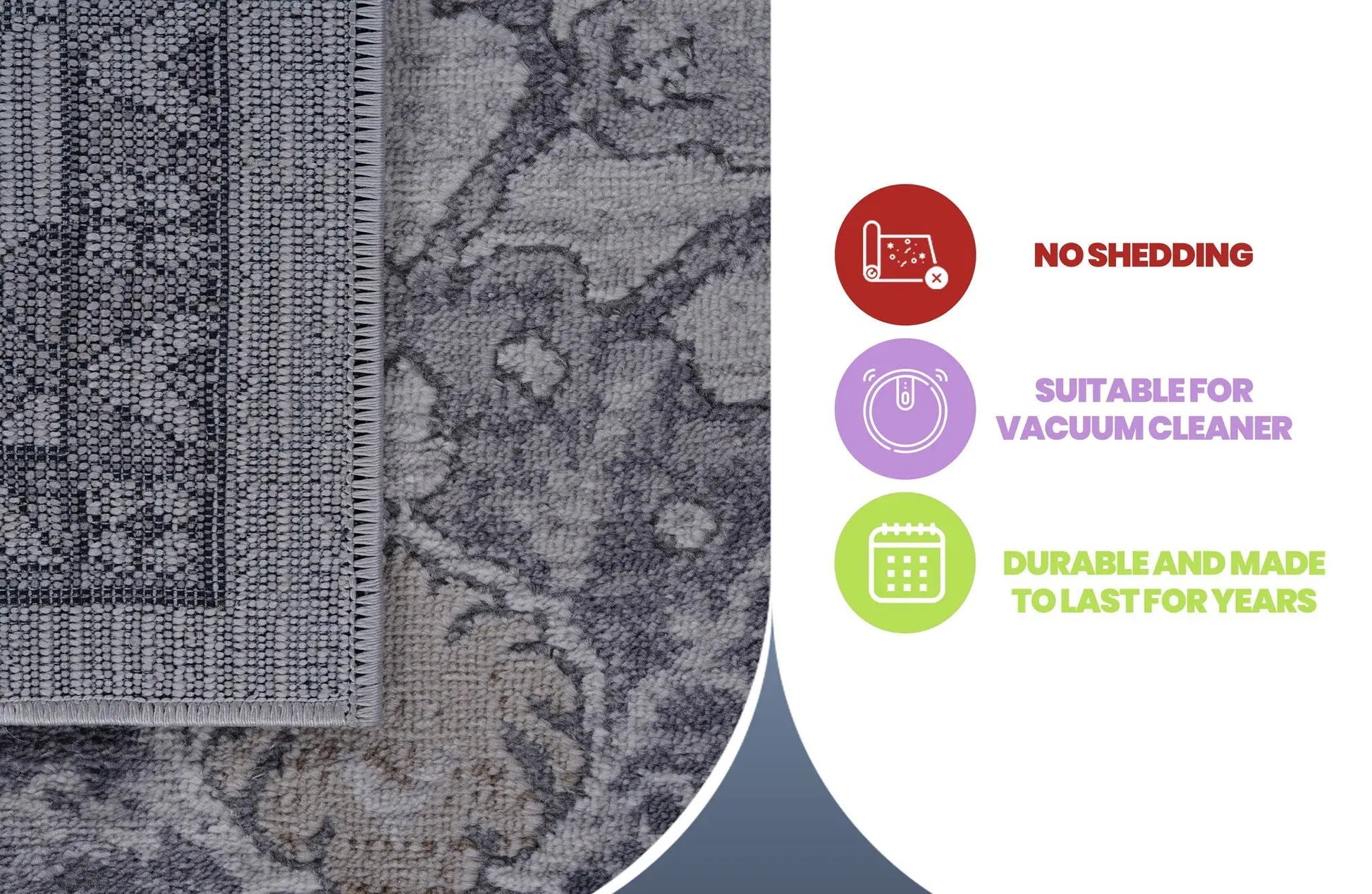 Area rug Marfi Trendy Oriental Rug by Unique Piece Furniture with navy border on Tampa Home & Garden Store
