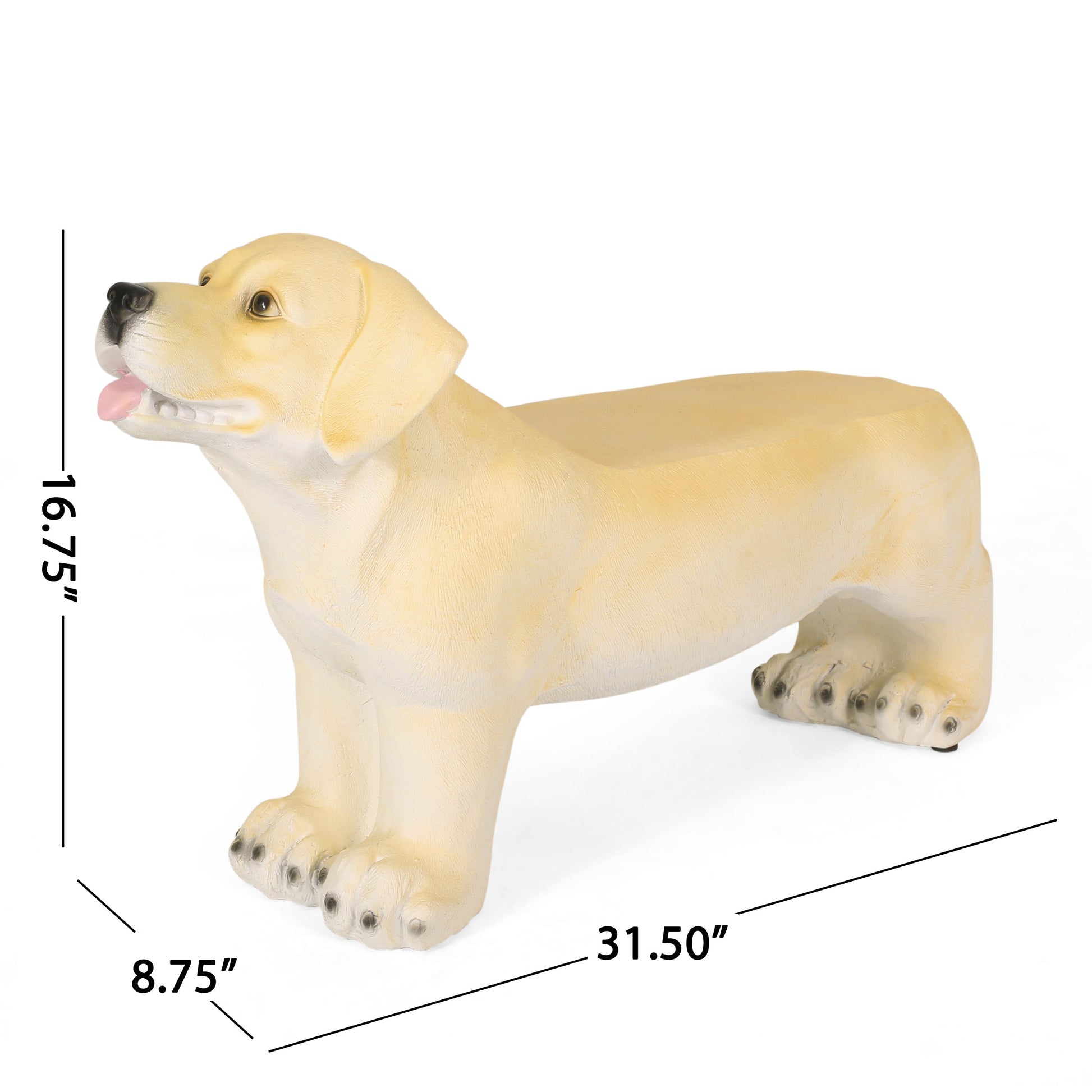 MGO Dog Bench outdoor light brown by HouseOfZazla, no assembly required on Tampa Home & Garden Store