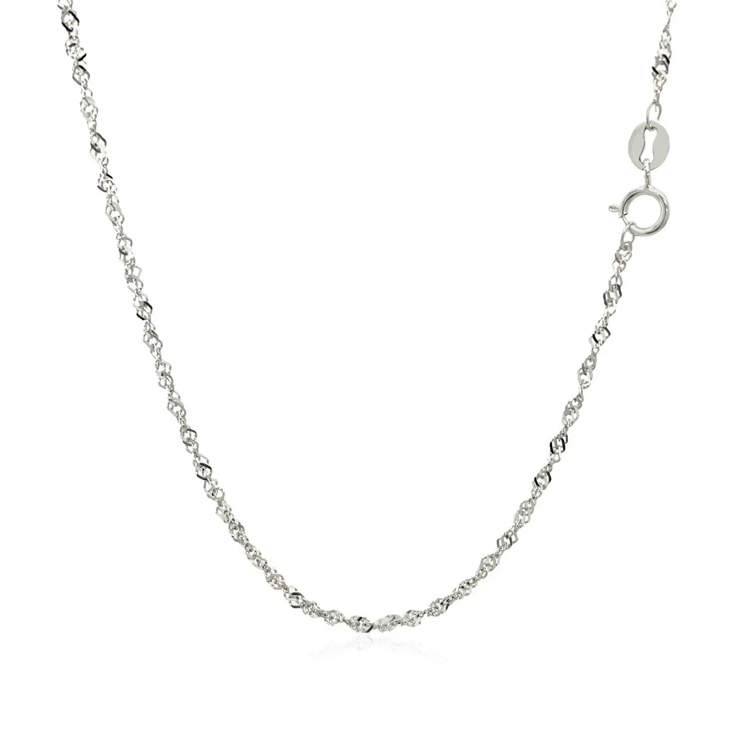 14k white gold Singapore chain necklace 1.5mm by Bids.com on Tampa Home & Garden Store