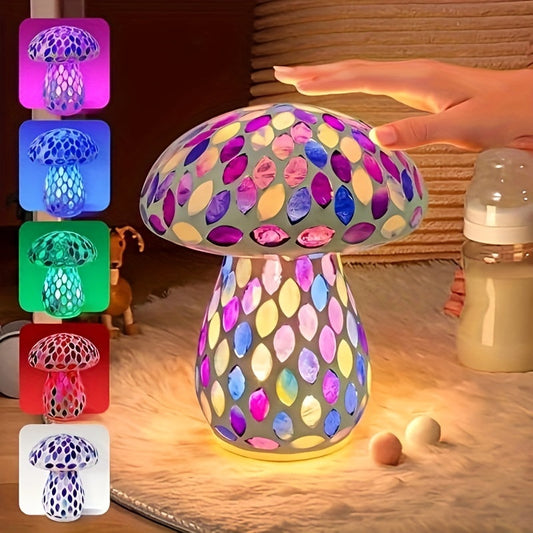 Wireless Mushroom Table Lamp - Touch Control, Rechargeable LED, Cordless - Tampa Home & Garden Store