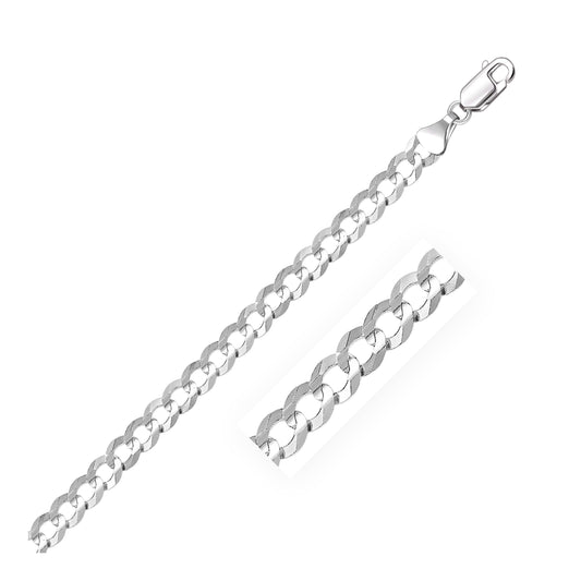 5.7mm 14k white gold solid curb chain necklace by Bids.com, three chains shown on Tampa Home & Garden Store