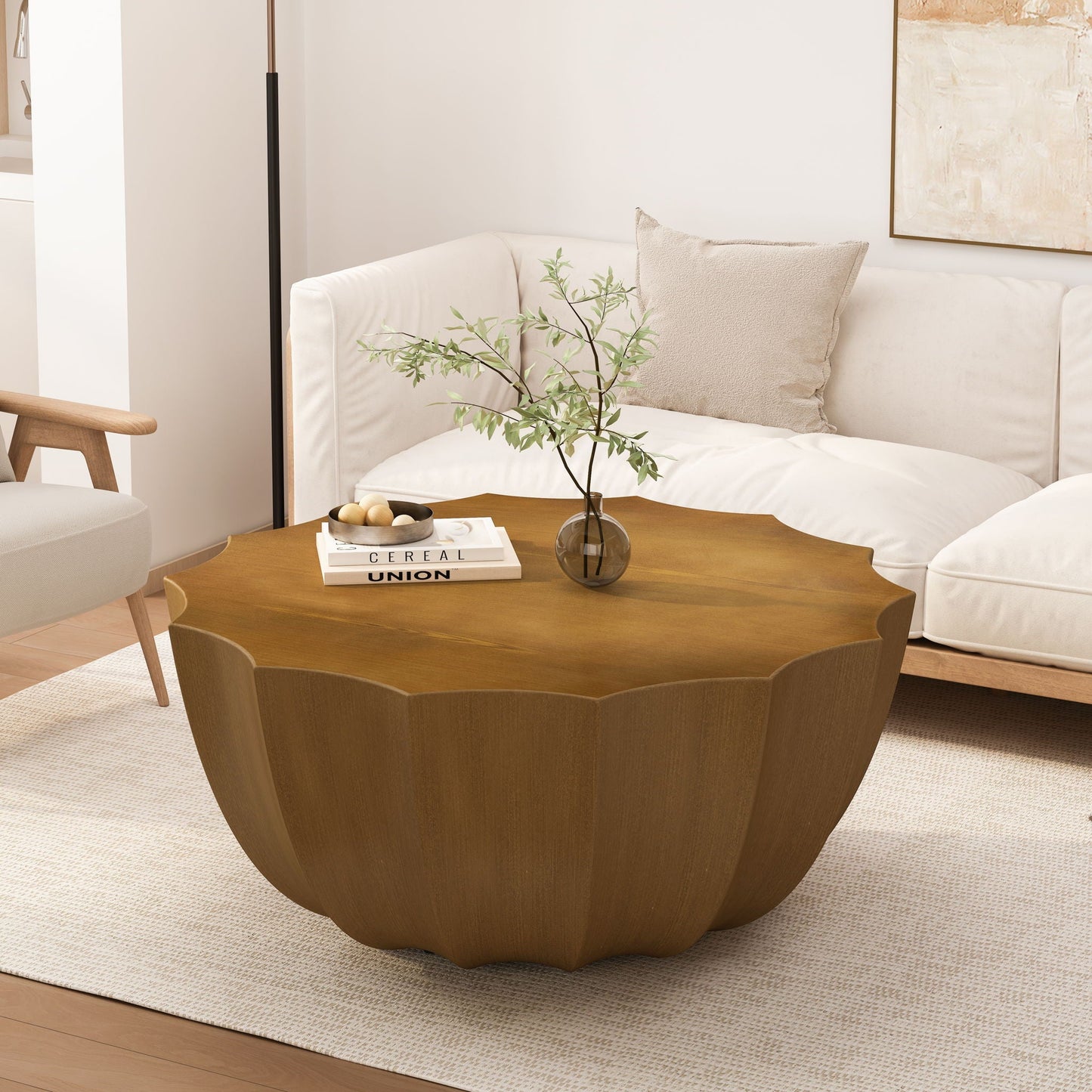 Modern Round Coffee Table for Patio or Deck