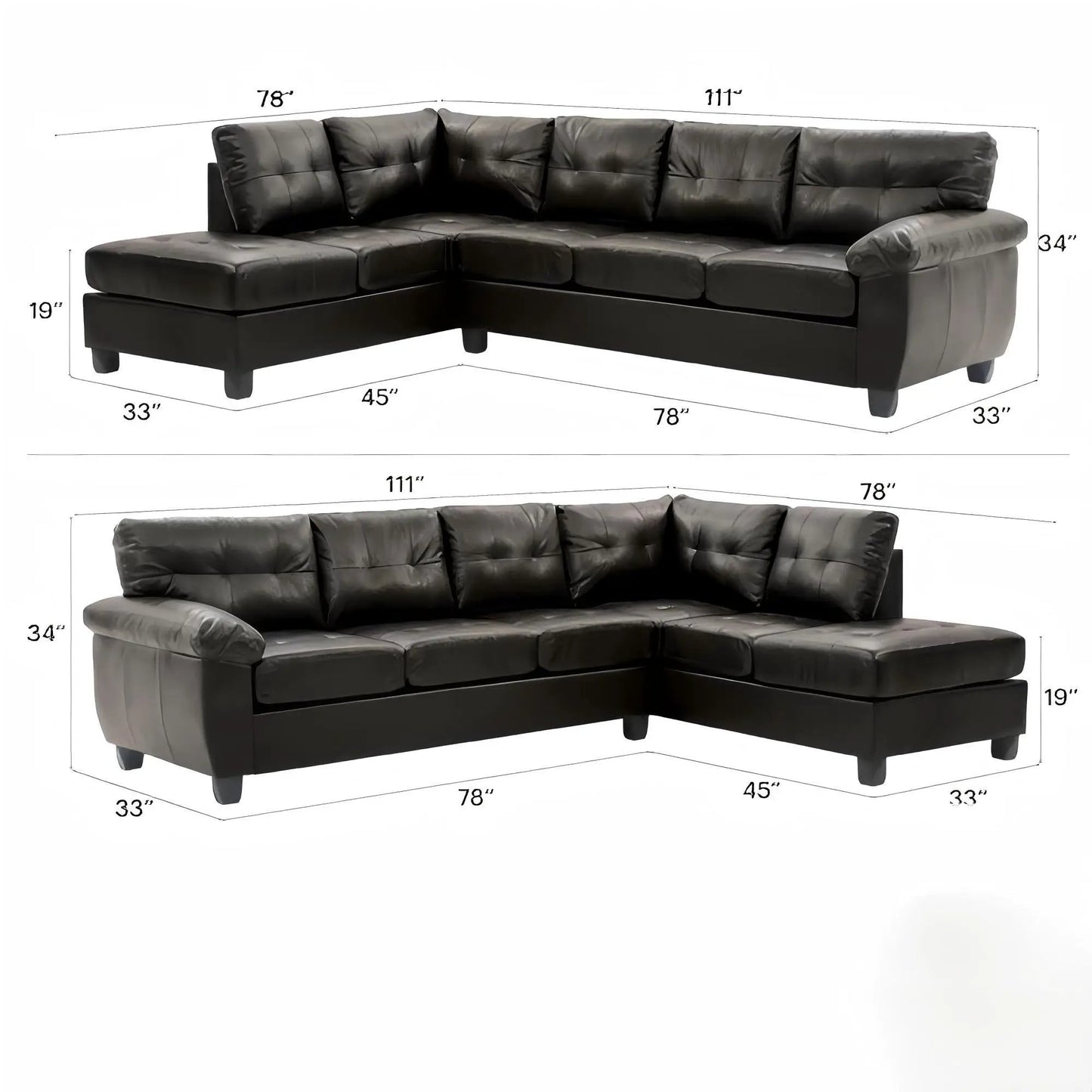 Gallant Sectional Sofa with Right or Left Chaise