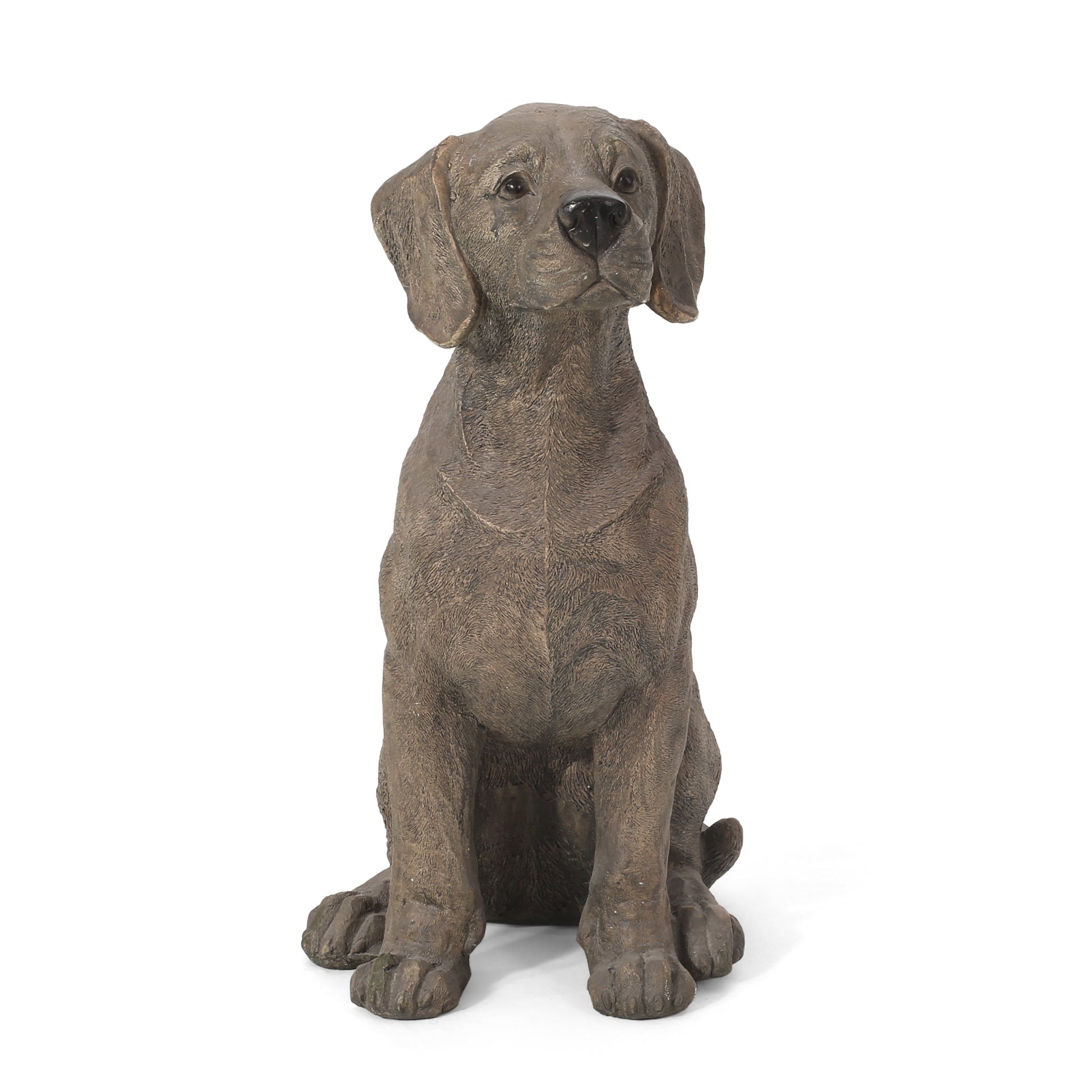 MGO Dog Decor outdoor dog statue brown HouseOfZazla accessories on Tampa Home & Garden Store