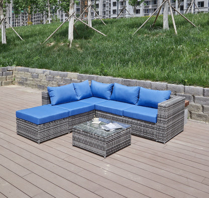 Stylish Outdoor Patio Sofa and Thick Cushion Set