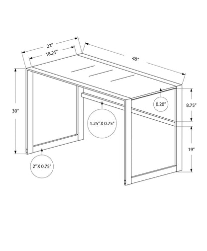 Computer desk blueprint in contemporary modern style by Unique Piece Furniture on Tampa Home & Garden Store