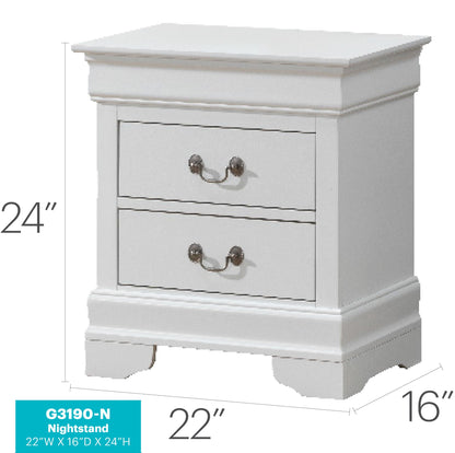 Louis Philippe Nightstand in Wood Veneer