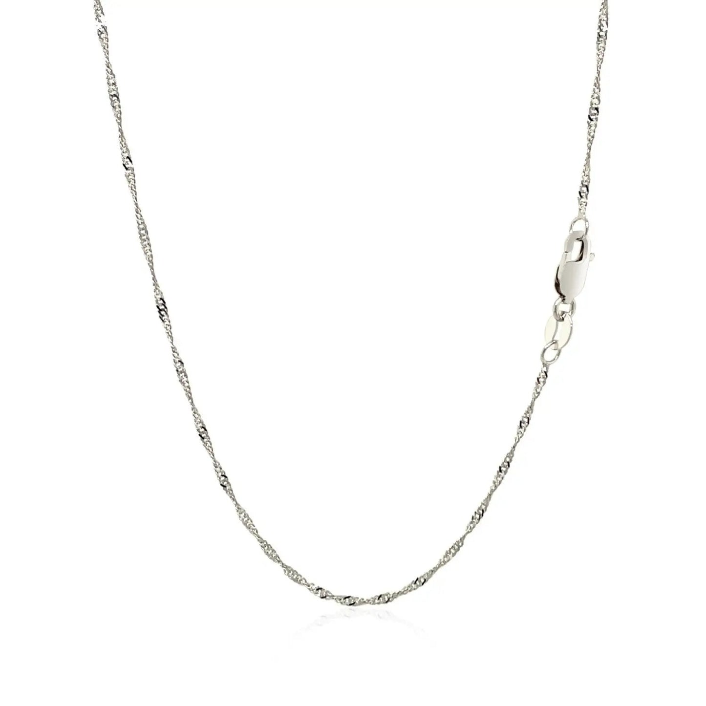 14k white gold Singapore chain necklace 1.5mm with lobster clasp by Bids.com on Tampa Home & Garden Store