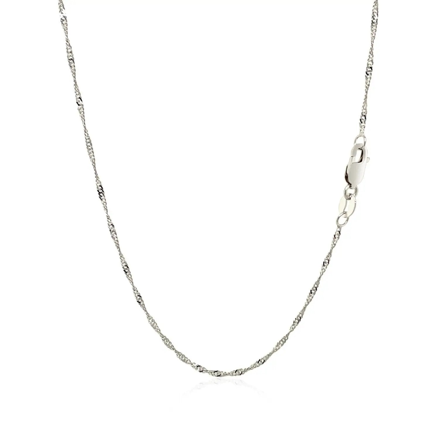 14k white gold Singapore chain necklace 1.5mm with lobster clasp by Bids.com on Tampa Home & Garden Store