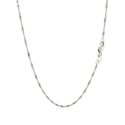 14k white gold Singapore chain necklace 1.5mm with lobster clasp by Bids.com on Tampa Home & Garden Store
