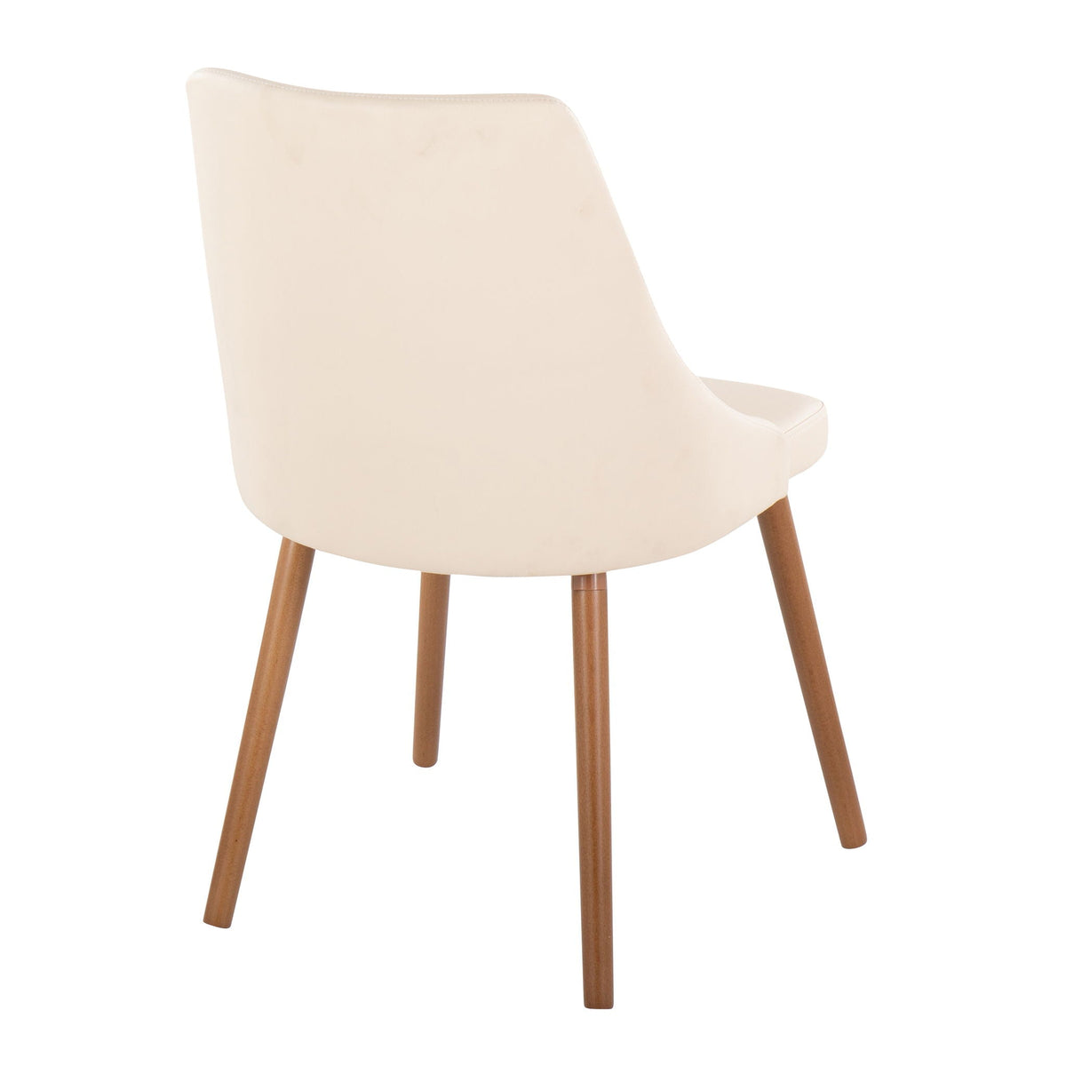 Giovanni dining chair set of 2, cream upholstery, natural wood legs by HouseOfZazla on Tampa Home & Garden Store