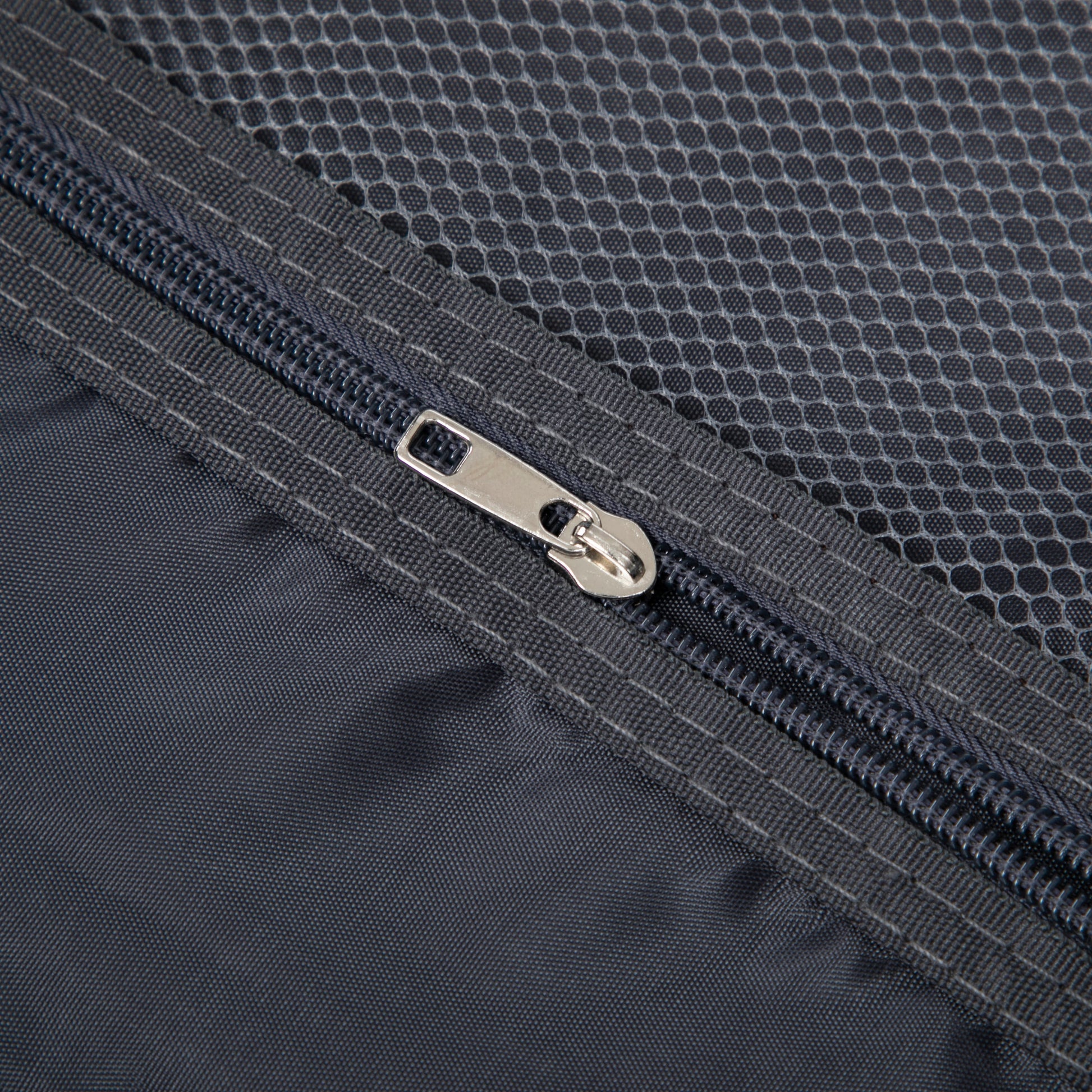 14'/20' 2-Piece ABS Spinner Wheel Luggage Set zipper close-up on dark fabric HouseOfZazla on Tampa Home & Garden Store