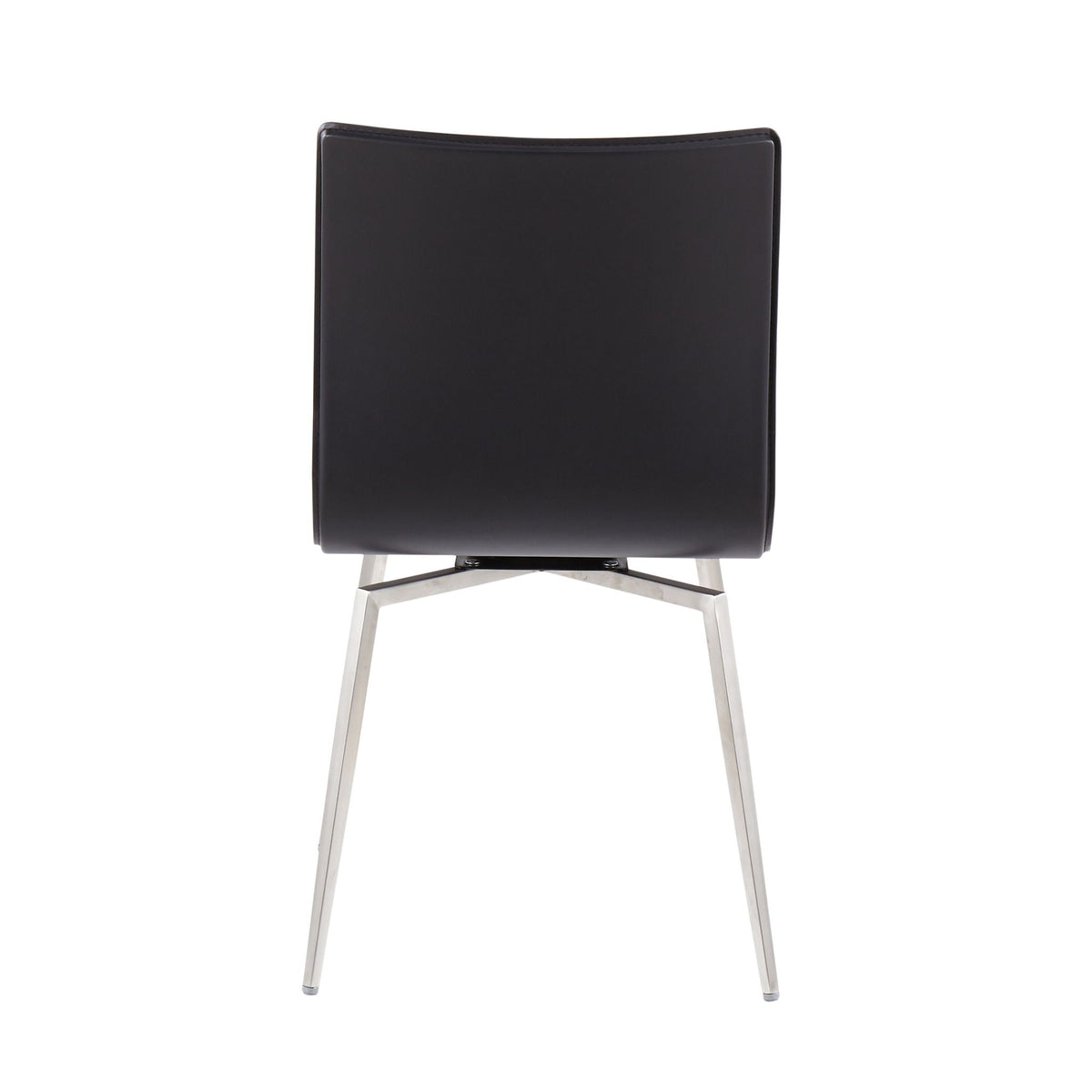Contemporary upholstered chair with swivel base, black faux leather, HouseOfZazla set of 2 on Tampa Home & Garden Store