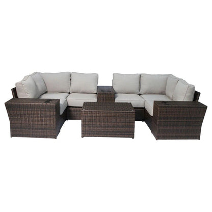 Outdoor Wicker Sectional and Thick Cushions